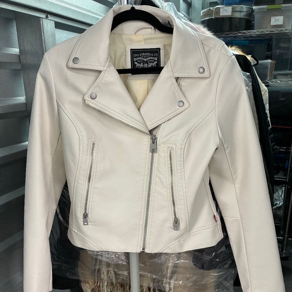 Levi Strauss & Co Ivory Motorcycle Jacket